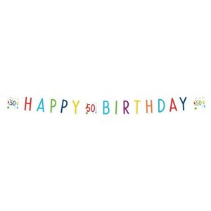 Amscan Letter 50th Birthday Banner Multicolor Amscan Letter 50th Birthday Banner Multicolor