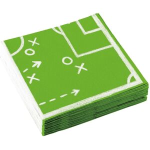 Amscan Kicker Party Disposable Napkins (Pack of 20) in Green Green Amscan Kicker Party Disposable Napkins (Pack of 20) in Green Green