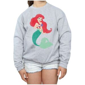 Disney Princess Girl's Classic Ariel Sweatshirt in Grey Size: 7-8 Years Grey 7-8 Years Disney Princess Girl's Classic Ariel Sweatshirt in Grey Size: 7-8 Years Grey 7-8 Years