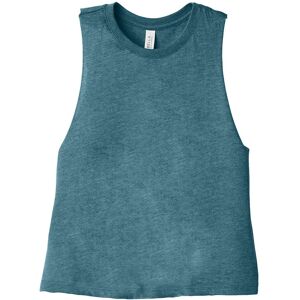 Bella + Canvas Women's Racerback Cropped Sleeveless Tank Top in Teal Size: Large Teal L Bella + Canvas Women's Racerback Cropped Sleeveless Tank Top in Teal Size: Large Teal L