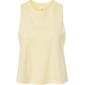 Bella + Canvas Women's Racerback Cropped Sleeveless Tank Top in Yellow Size: XL Yellow XL Bella + Canvas Women's Racerback Cropped Sleeveless Tank Top in Yellow Size: XL Yellow XL