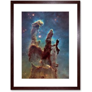 Artery8 Wall Art Print Hubble Space Astronomy WFC3/UVIS M16 Blue Haze 2014 The Pillars Of Creation Eagle Nebula Silhouettes Of Stars Dust & Gas Brown W7" x H9" Artery8 Wall Art Print Hubble Space Astronomy WFC3/UVIS M16 Blue Haze 2014 The Pillars Of Creation Eagle Nebula Silhouettes Of Stars Dust & Gas Brown W7" x H9"