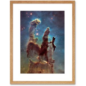 Artery8 Wall Art Print Hubble Space Astronomy WFC3/UVIS M16 Blue Haze 2014 The Pillars Of Creation Eagle Nebula Silhouettes Of Stars Dust & Gas Beige W7" x H9" Artery8 Wall Art Print Hubble Space Astronomy WFC3/UVIS M16 Blue Haze 2014 The Pillars Of Creation Eagle Nebula Silhouettes Of Stars Dust & Gas Beige W7" x H9"