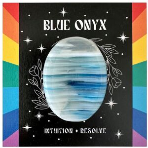 Wee Blue Coo Women's Blue Onyx Thumb Stone Healing Crystal Worry Stone Gift Soothing Energy Emotional Healing Stress Relief in Presentation Box Blue Wee Blue Coo Women's Blue Onyx Thumb Stone Healing Crystal Worry Stone Gift Soothing Energy Emotional Healing Stress Relief in Presentation Box Blue