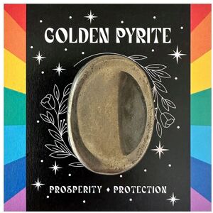 Wee Blue Coo Women's Golden Pyrite Thumb Stone Healing Crystal Worry Stone Gift Manifestation Abundance Protection Stress Relief in Presentation Box Gold Wee Blue Coo Women's Golden Pyrite Thumb Stone Healing Crystal Worry Stone Gift Manifestation Abundance Protection Stress Relief in Presentation Box Gold