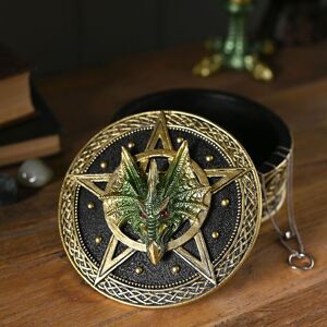 Juliana Mystic Legends Round Dragon Trinket Box in Gold Gold Juliana Mystic Legends Round Dragon Trinket Box in Gold Gold