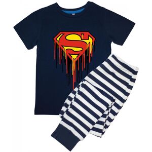 Superman Boy's Dripping Logo Long Pyjama Set in Navy Size: 4-5 Years Navy 4-5 Years Superman Boy's Dripping Logo Long Pyjama Set in Navy Size: 4-5 Years Navy 4-5 Years
