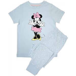 Disney Girl's Minnie Mouse Pose Short-Sleeved Long Pyjama Set in Baby Blue Size: 7-8 Years Baby Blue 7-8 Years Disney Girl's Minnie Mouse Pose Short-Sleeved Long Pyjama Set in Baby Blue Size: 7-8 Years Baby Blue 7-8 Years