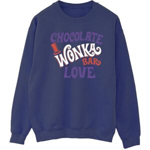 Warner Bros Men's Chocolate Bar Love Sweatshirt in Navy Size: Small Navy S Warner Bros Men's Chocolate Bar Love Sweatshirt in Navy Size: Small Navy S