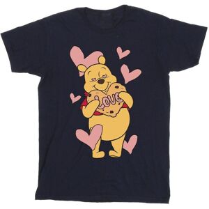Winnie The Pooh Girl's Love Heart Cookie Cotton T-Shirt in Navy Size: 7-8 Years Navy 7-8 Years Winnie The Pooh Girl's Love Heart Cookie Cotton T-Shirt in Navy Size: 7-8 Years Navy 7-8 Years