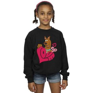 Scooby Doo Girl's Love Heart Sweatshirt in Black Size: 7-8 Years Black 7-8 Years Scooby Doo Girl's Love Heart Sweatshirt in Black Size: 7-8 Years Black 7-8 Years