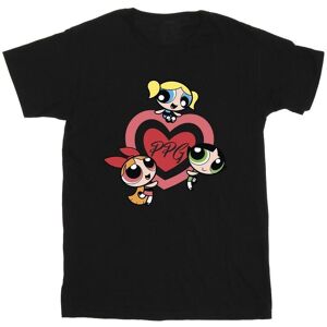 Powerpuff Girls Men's Double Heart Cotton T-Shirt in Black Size: 3XL Black 3XL Powerpuff Girls Men's Double Heart Cotton T-Shirt in Black Size: 3XL Black 3XL