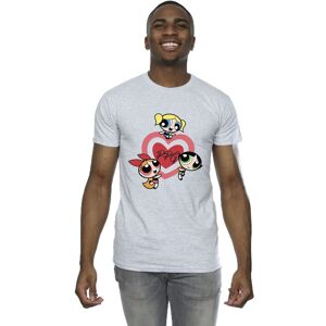 Powerpuff Girls Men's Double Heart T-Shirt in Grey Size: 2XL Grey 2XL Powerpuff Girls Men's Double Heart T-Shirt in Grey Size: 2XL Grey 2XL