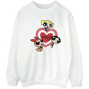 Powerpuff Girls Men's Double Heart Sweatshirt in White Size: 3XL White 3XL Powerpuff Girls Men's Double Heart Sweatshirt in White Size: 3XL White 3XL