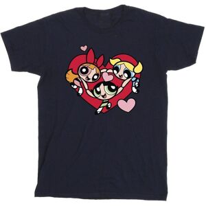 Powerpuff Girls Men's Holding Hands Heart Cotton T-Shirt in Navy Size: 4XL Navy 4XL Powerpuff Girls Men's Holding Hands Heart Cotton T-Shirt in Navy Size: 4XL Navy 4XL