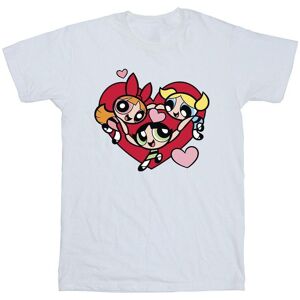 Powerpuff Girls Men's Holding Hands Heart Cotton T-Shirt in White Size: 2XL White 2XL Powerpuff Girls Men's Holding Hands Heart Cotton T-Shirt in White Size: 2XL White 2XL