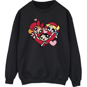 Powerpuff Girls Men's Holding Hands Heart Sweatshirt in Black Size: 5XL Black 5XL Powerpuff Girls Men's Holding Hands Heart Sweatshirt in Black Size: 5XL Black 5XL