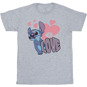 Lilo & Stitch Boy's Love Hearts T-Shirt in Grey Size: 12-13 Years Grey 12-13 Years Lilo & Stitch Boy's Love Hearts T-Shirt in Grey Size: 12-13 Years Grey 12-13 Years