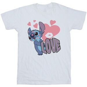 Lilo & Stitch Girl's Love Hearts Cotton T-Shirt in White Size: 7-8 Years White 7-8 Years Lilo & Stitch Girl's Love Hearts Cotton T-Shirt in White Size: 7-8 Years White 7-8 Years