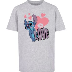 Lilo & Stitch Girl's Love Hearts T-Shirt in Grey Size: 7-8 Years Grey 7-8 Years Lilo & Stitch Girl's Love Hearts T-Shirt in Grey Size: 7-8 Years Grey 7-8 Years