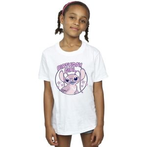 Lilo & Stitch Girl's Birthday Girl Cotton T-Shirt in White Size: 9 Years White 9 Years Lilo & Stitch Girl's Birthday Girl Cotton T-Shirt in White Size: 9 Years White 9 Years