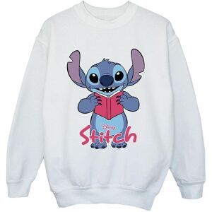 Lilo & Stitch Boy's Reading Sweatshirt in White Size: 3-4 Years White 3-4 Years Lilo & Stitch Boy's Reading Sweatshirt in White Size: 3-4 Years White 3-4 Years