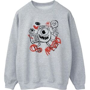 Disney Men's Mike Graffiti Sweatshirt in Grey Size: Large Grey L Disney Men's Mike Graffiti Sweatshirt in Grey Size: Large Grey L