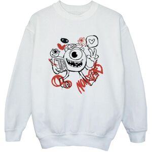 Disney Boy's Mike Wazowski Graffiti Sweatshirt in White Size: 12-13 Years White 12-13 Years Disney Boy's Mike Wazowski Graffiti Sweatshirt in White Size: 12-13 Years White 12-13 Years