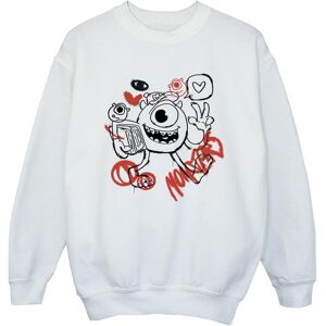 Disney Girl's Mike Wazowski Graffiti Sweatshirt in White Size: 7-8 Years White 7-8 Years Disney Girl's Mike Wazowski Graffiti Sweatshirt in White Size: 7-8 Years White 7-8 Years