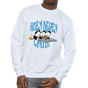 Disney Men's Huey Dewey Louie Reading Sweatshirt in White Size: Large White L Disney Men's Huey Dewey Louie Reading Sweatshirt in White Size: Large White L