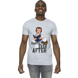 Beauty And The Beast Men's Happily Ever After Reading T-Shirt in Grey Size: Large Grey L Beauty And The Beast Men's Happily Ever After Reading T-Shirt in Grey Size: Large Grey L