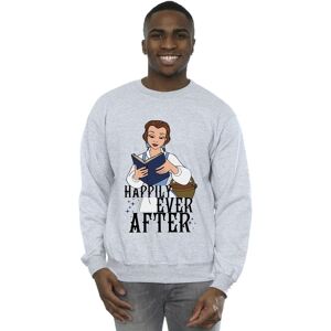 Beauty And The Beast Men's Happily Ever After Reading Disney Sweatshirt in Grey Size: Large Grey L Beauty And The Beast Men's Happily Ever After Reading Disney Sweatshirt in Grey Size: Large Grey L