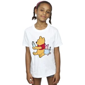 Winnie The Pooh Girl's Reading Cotton T-Shirt in White Size: 7-8 Years White 7-8 Years Winnie The Pooh Girl's Reading Cotton T-Shirt in White Size: 7-8 Years White 7-8 Years