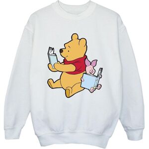 Winnie The Pooh Girl's Reading Sweatshirt in White Size: 3-4 Years White 3-4 Years Winnie The Pooh Girl's Reading Sweatshirt in White Size: 3-4 Years White 3-4 Years