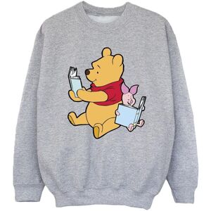 Winnie The Pooh Girl's Reading Sweatshirt in Grey Size: 7-8 Years Grey 7-8 Years Winnie The Pooh Girl's Reading Sweatshirt in Grey Size: 7-8 Years Grey 7-8 Years