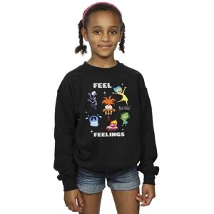 Inside Out Girl's Feelings Sweatshirt in Black Size: 7-8 Years Black 7-8 Years Inside Out Girl's Feelings Sweatshirt in Black Size: 7-8 Years Black 7-8 Years