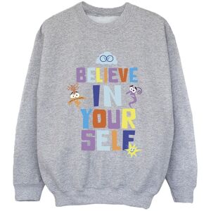 Inside Out Boy's Believe Sweatshirt in Grey Size: 7-8 Years Grey 7-8 Years Inside Out Boy's Believe Sweatshirt in Grey Size: 7-8 Years Grey 7-8 Years