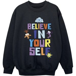 Inside Out Girl's Believe In Yourself Sweatshirt in Black Size: 7-8 Years Black 7-8 Years Inside Out Girl's Believe In Yourself Sweatshirt in Black Size: 7-8 Years Black 7-8 Years