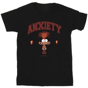 Inside Out Girl's Anxiety Collegiate Cotton T-Shirt in Black Size: 7-8 Years Black 7-8 Years Inside Out Girl's Anxiety Collegiate Cotton T-Shirt in Black Size: 7-8 Years Black 7-8 Years