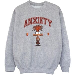 Inside Out Girl's Anxiety Collegiate Sweatshirt in Grey Size: 7-8 Years Grey 7-8 Years Inside Out Girl's Anxiety Collegiate Sweatshirt in Grey Size: 7-8 Years Grey 7-8 Years