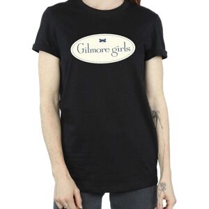 Gilmore Girls Women's Classic Logo Cotton Boyfriend T-Shirt in Black Size: 5XL Black 5XL Gilmore Girls Women's Classic Logo Cotton Boyfriend T-Shirt in Black Size: 5XL Black 5XL
