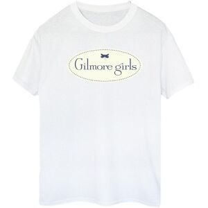 Gilmore Girls Women's Classic Logo Cotton Boyfriend T-Shirt in White Size: 2XL White 2XL Gilmore Girls Women's Classic Logo Cotton Boyfriend T-Shirt in White Size: 2XL White 2XL