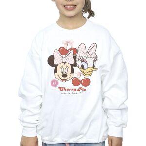 Disney Girl's Minnie Mouse & Daisy Cherry Sweatshirt in White Size: 7-8 Years White 7-8 Years Disney Girl's Minnie Mouse & Daisy Cherry Sweatshirt in White Size: 7-8 Years White 7-8 Years