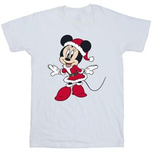 Disney Girl's Minnie Mouse Mrs Claus Cotton Christmas T-Shirt in White Size: 9 Years White 9 Years Disney Girl's Minnie Mouse Mrs Claus Cotton Christmas T-Shirt in White Size: 9 Years White 9 Years