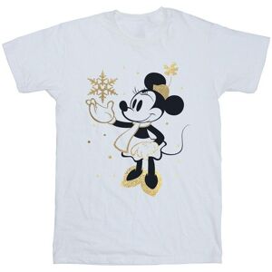 Disney Girl's Minnie Mouse Snowflake Cotton T-Shirt in White Size: 9 Years White 9 Years Disney Girl's Minnie Mouse Snowflake Cotton T-Shirt in White Size: 9 Years White 9 Years
