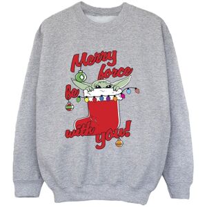 Star Wars Boy's Merry Force Be With You Sweatshirt in Grey Size: 7-8 Years Grey 7-8 Years Star Wars Boy's Merry Force Be With You Sweatshirt in Grey Size: 7-8 Years Grey 7-8 Years