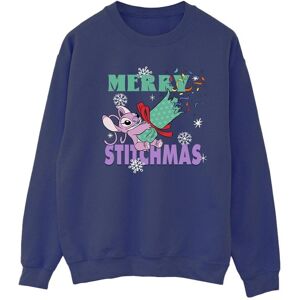 Lilo & Stitch Women's Merry Stitchmas Sweatshirt in Navy Size: 2XL Navy 2XL Lilo & Stitch Women's Merry Stitchmas Sweatshirt in Navy Size: 2XL Navy 2XL