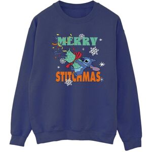 Lilo & Stitch Women's Merry Stitchmas Sweatshirt in Navy Size: 2XL Navy 2XL Lilo & Stitch Women's Merry Stitchmas Sweatshirt in Navy Size: 2XL Navy 2XL