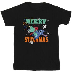 Lilo & Stitch Boy's Merry Stitchmas Cotton T-Shirt in Black Size: 3-4 Years Black 3-4 Years Lilo & Stitch Boy's Merry Stitchmas Cotton T-Shirt in Black Size: 3-4 Years Black 3-4 Years