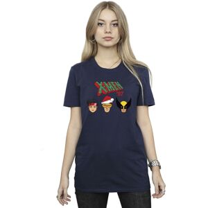 X-Men Women's Head Cotton Boyfriend Christmas T-Shirt in Navy Size: 2XL Navy 2XL X-Men Women's Head Cotton Boyfriend Christmas T-Shirt in Navy Size: 2XL Navy 2XL